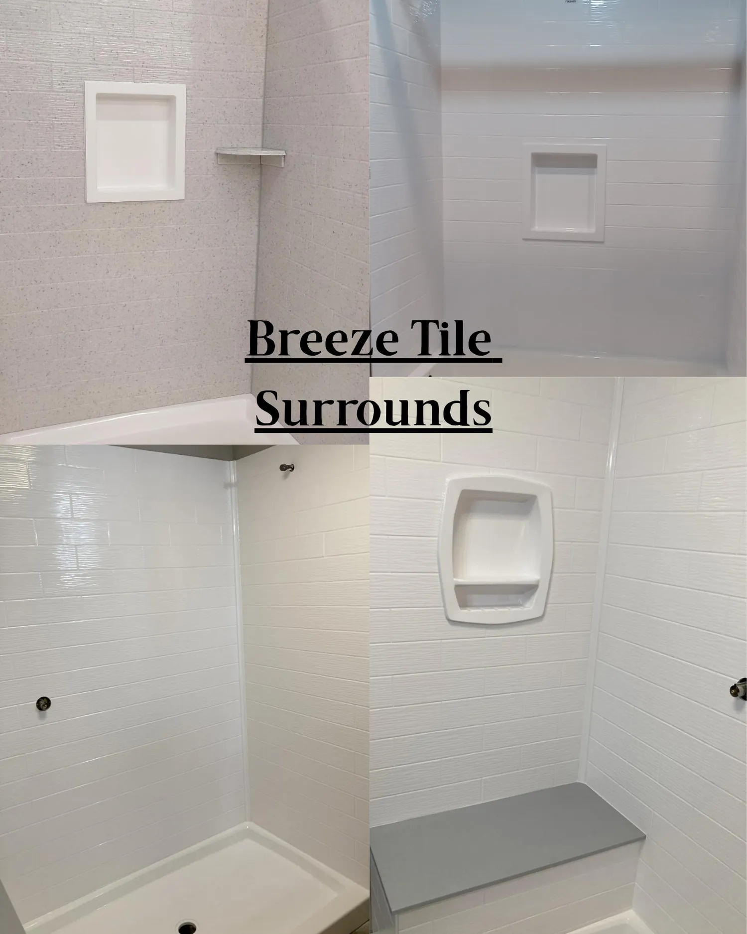Display of our subway tile texture for shower wall panels