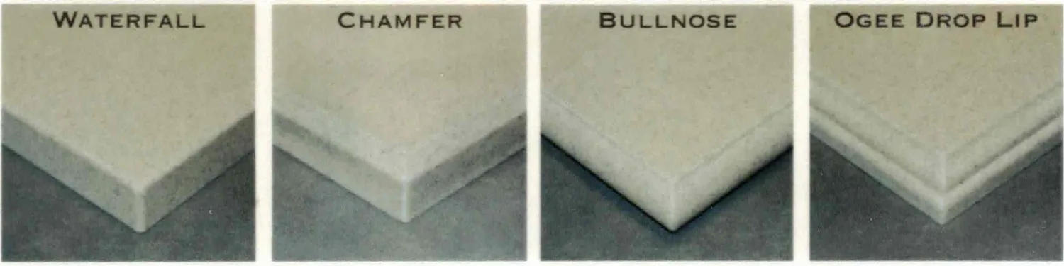 Various edge treatment options