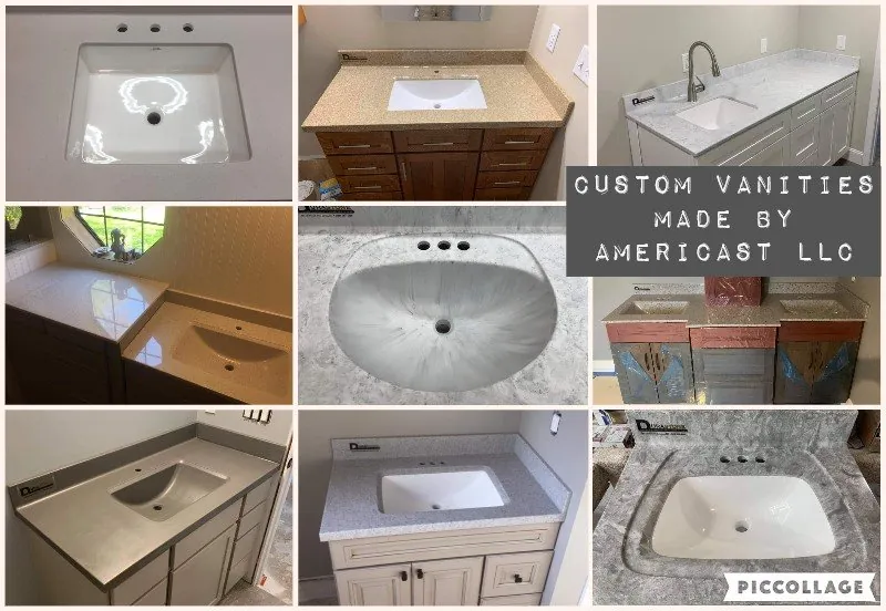 Showcase of our installed vanity tops