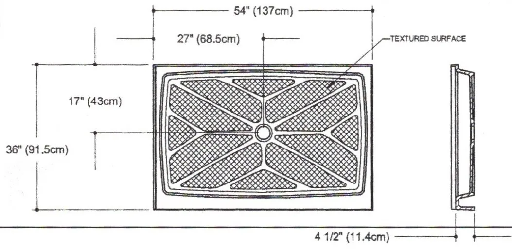 54x36 Shower Bases