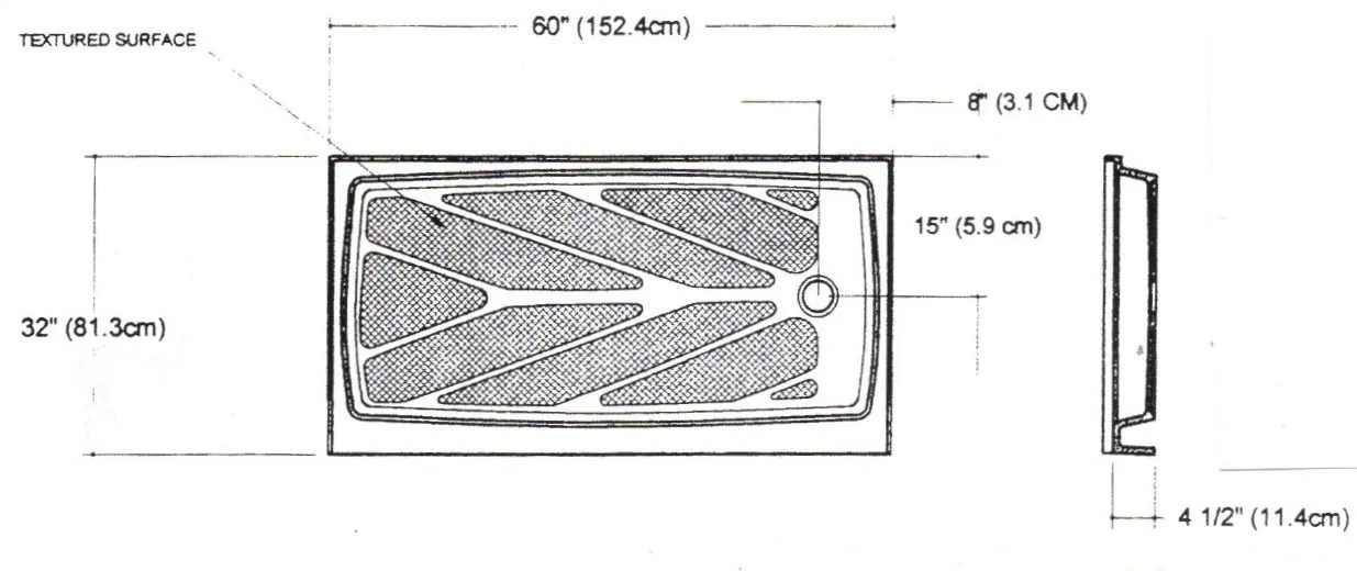 60x32RH Shower Bases
